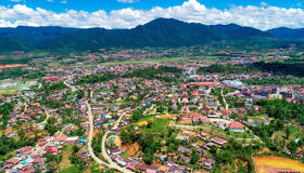 Muang Xay Panorama View from the mountains, Laos